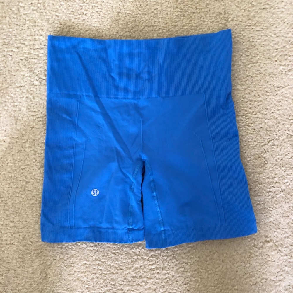 Blue Lululemon Biker Shorts